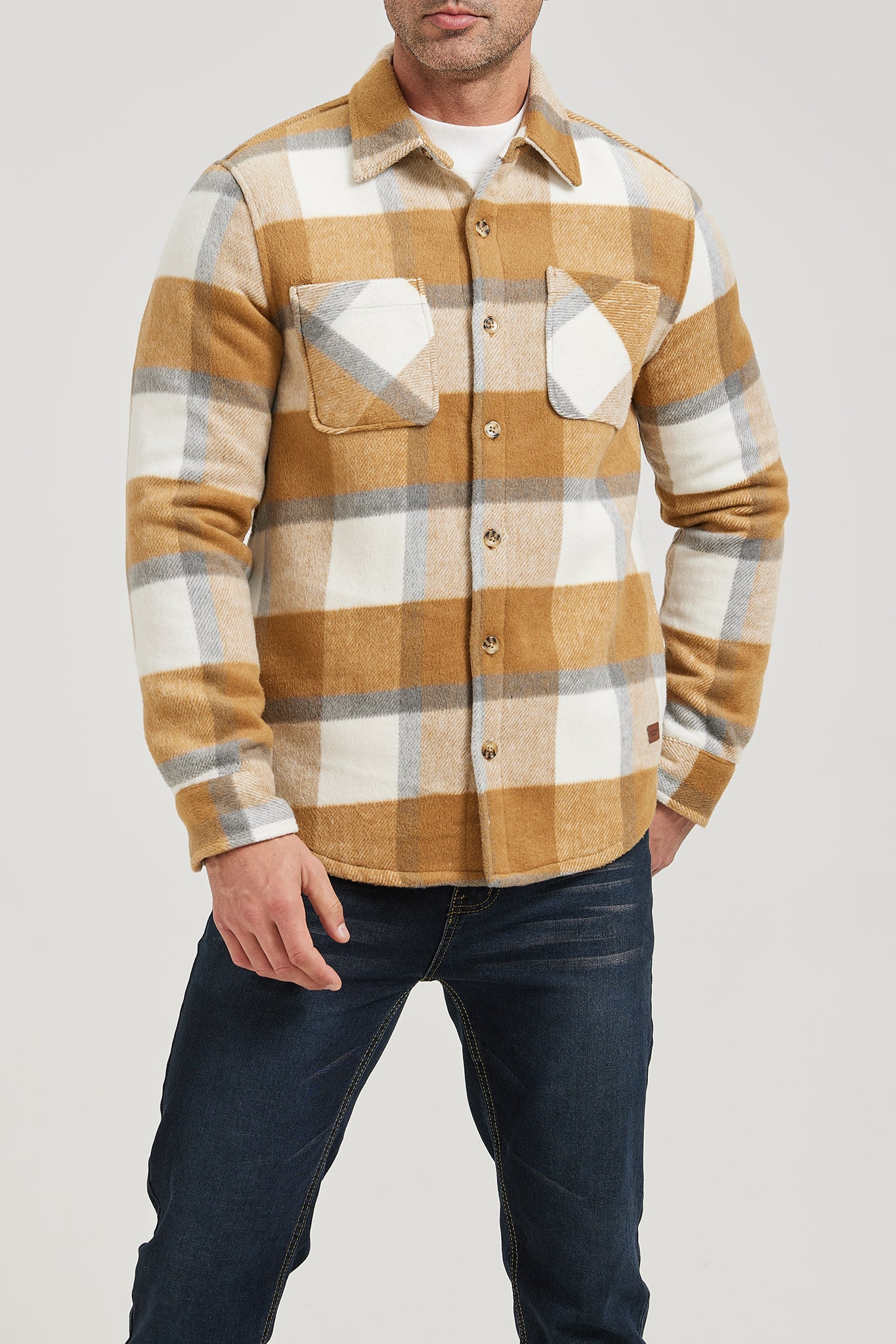 Men’s Sherpa Bonded Button Down Shirt