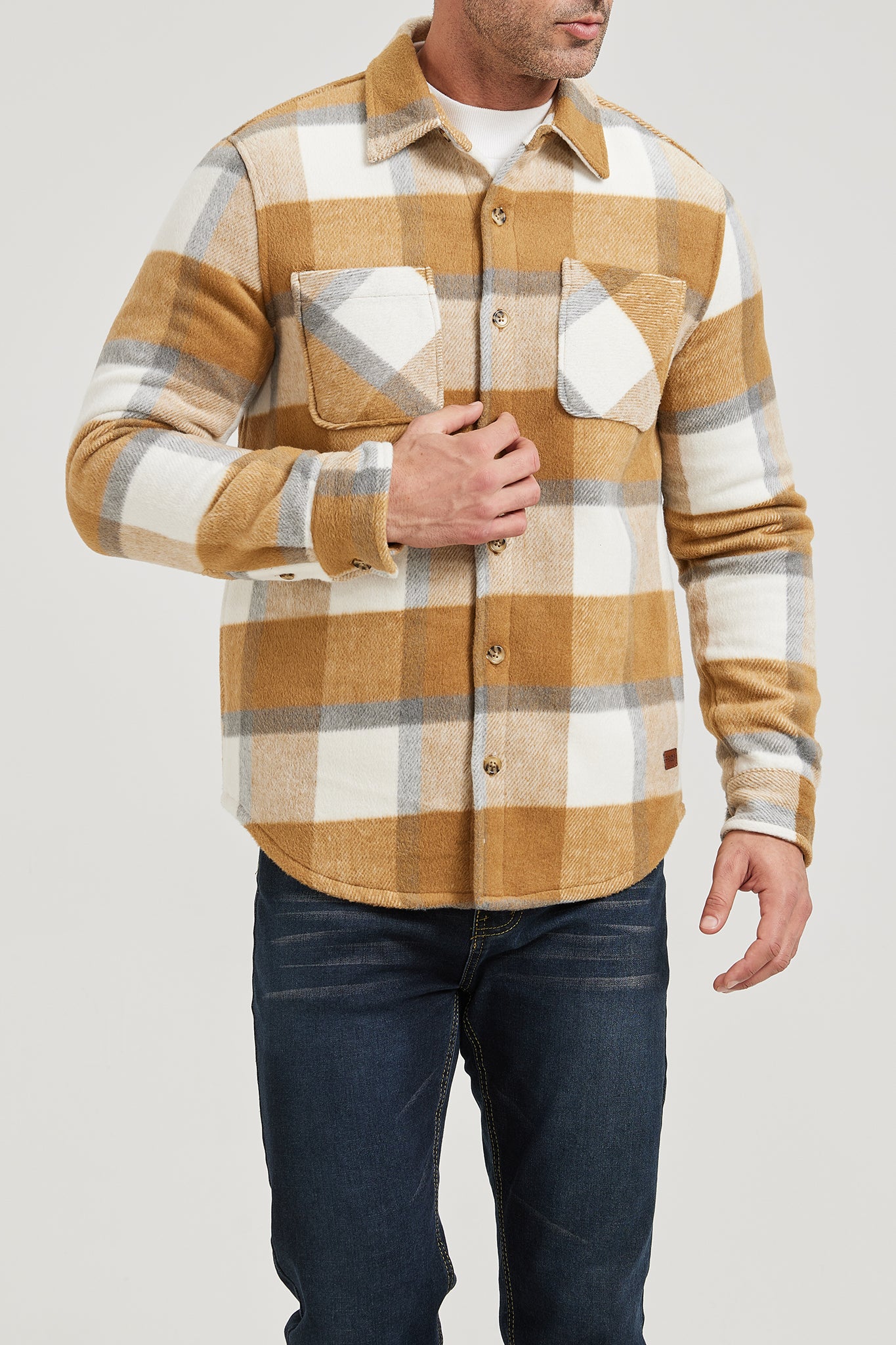 Men’s Sherpa Bonded Button Down Shirt