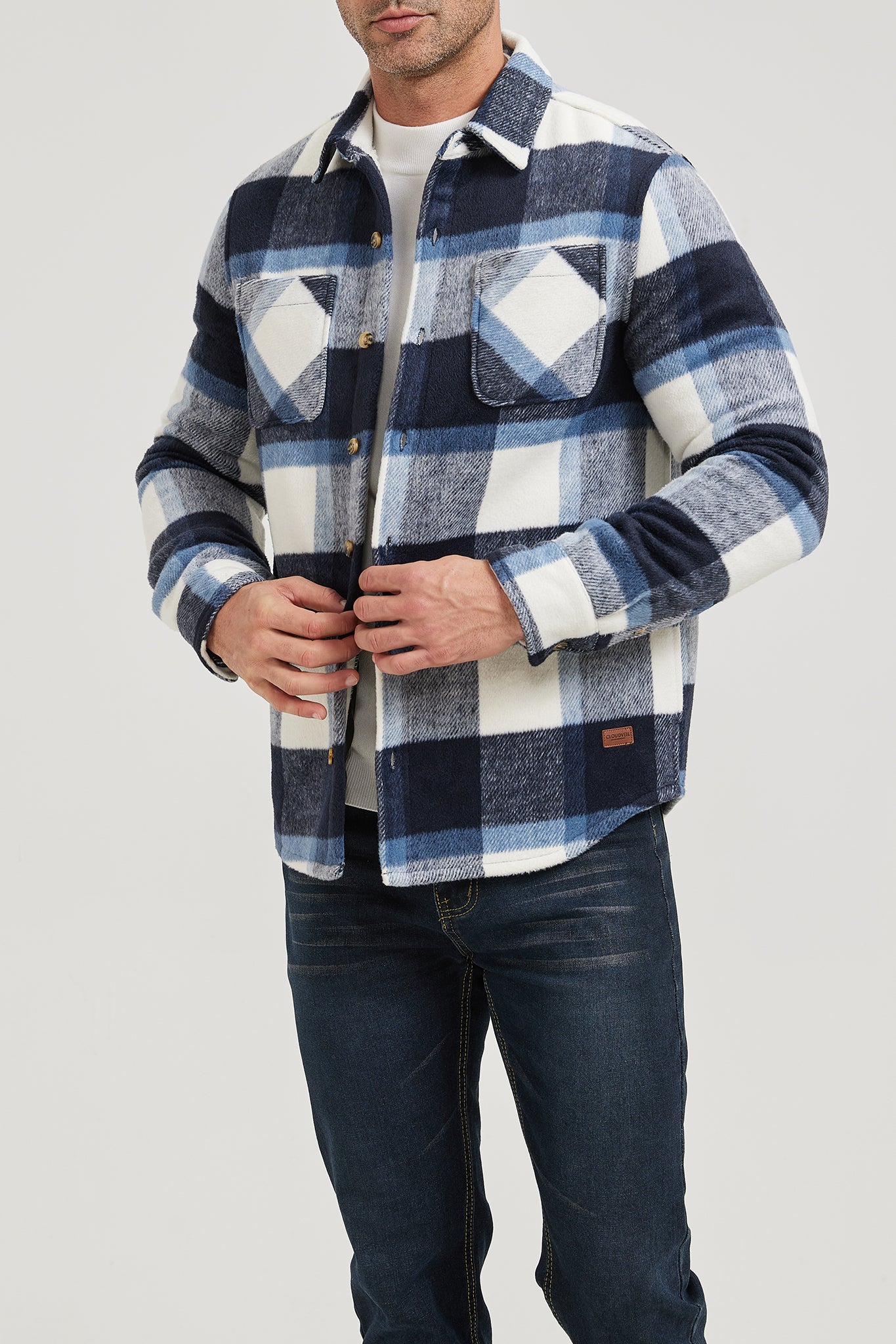 Men’s Sherpa Bonded Button Down Shirt