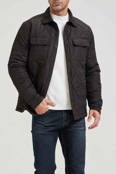 Men’s Quilted Flannel Shirt Jacket