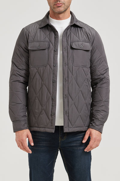 Men’s Quilted Flannel Shirt Jacket