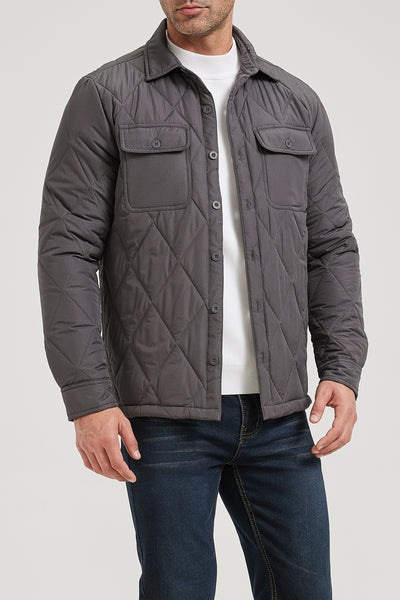 Men’s Quilted Flannel Shirt Jacket