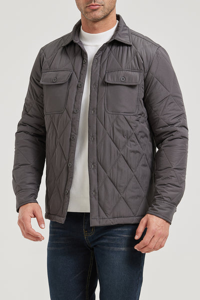 Men’s Quilted Flannel Shirt Jacket