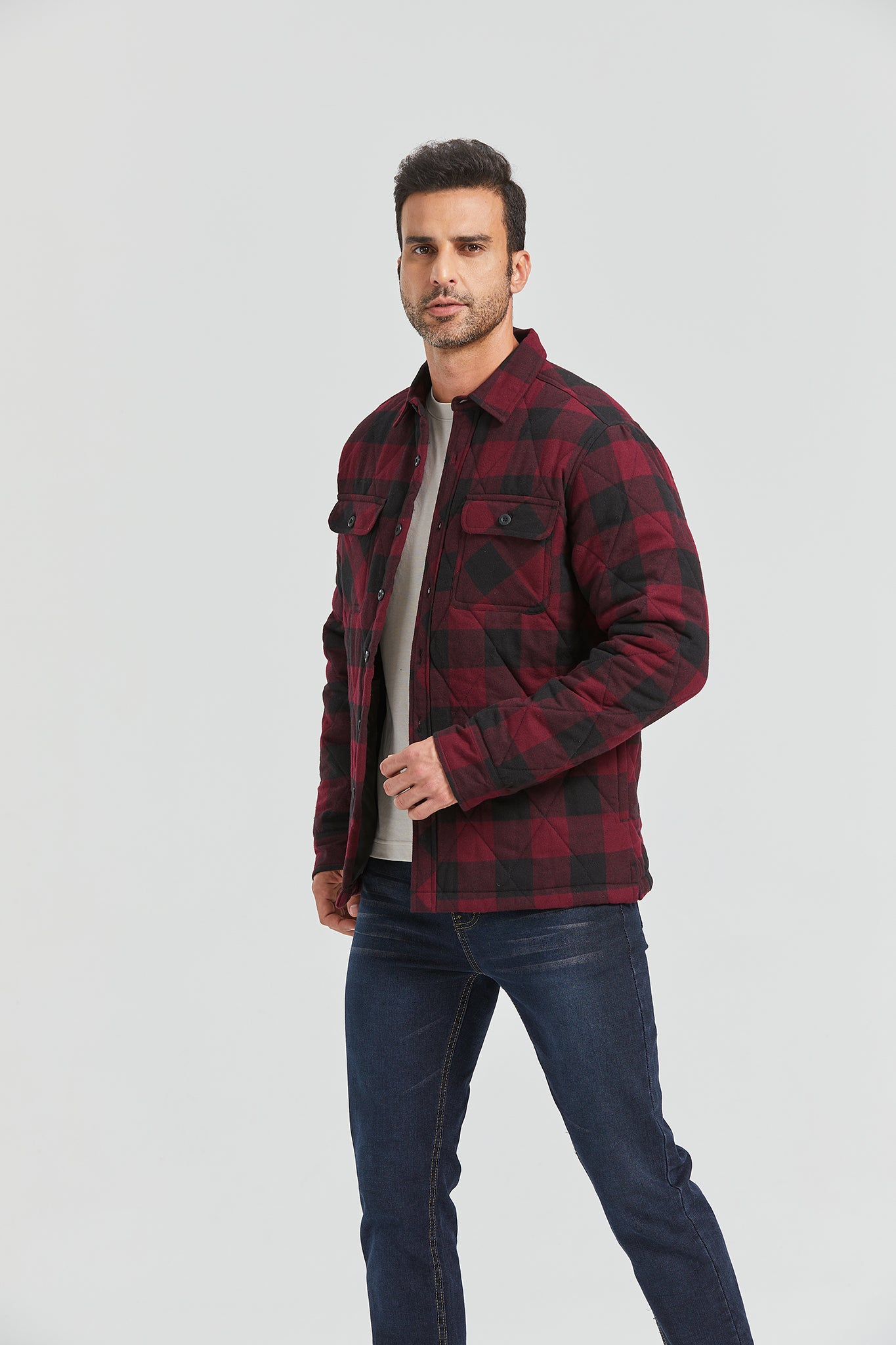 Stratton Quilted Flannel Shirt Jacket